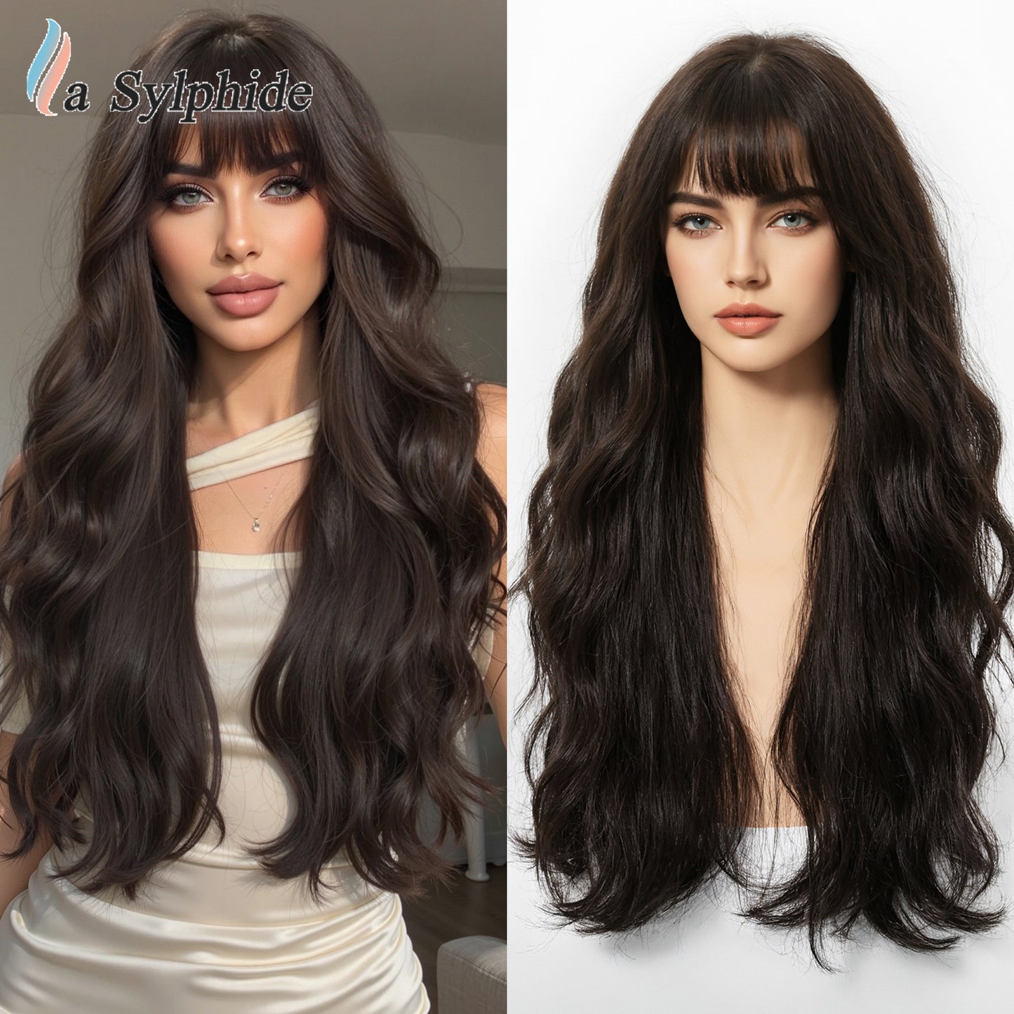 Female Mesh Beauty Curly Hair Natural Wig Long Curls