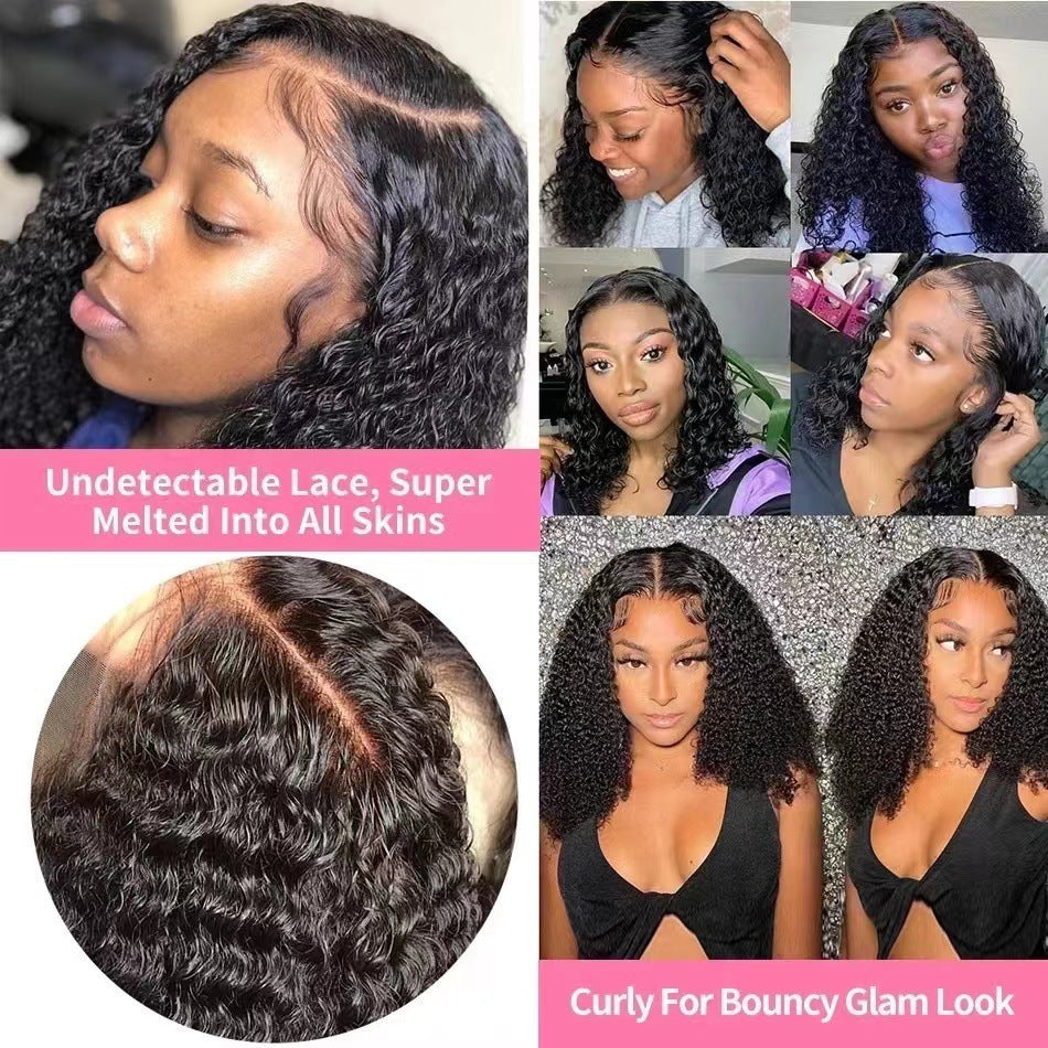 Small Front Lace Chemical Fiber Fashion Wig Short Curly Hair