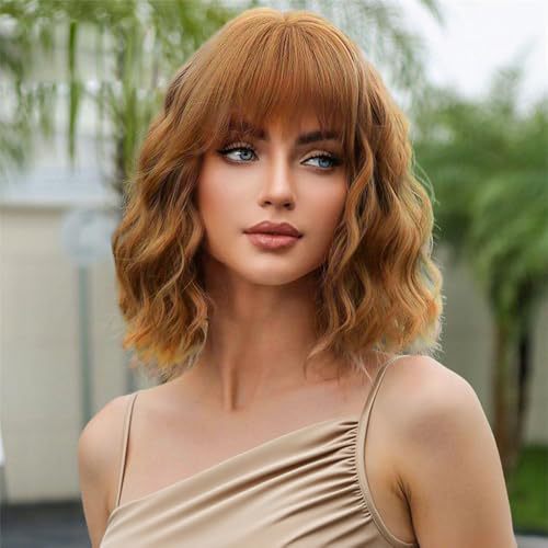 Synthetic Curly Hair Natural Shoulder Long Wig Bangs