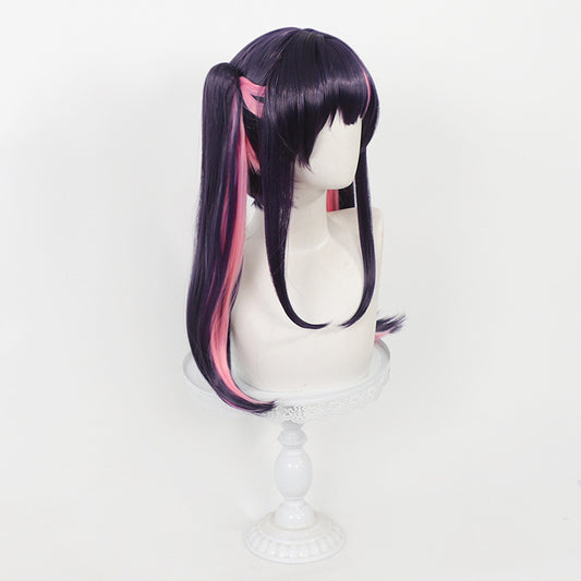 Space-time Simulation Scalp Highlight Split Double Cos Wig
