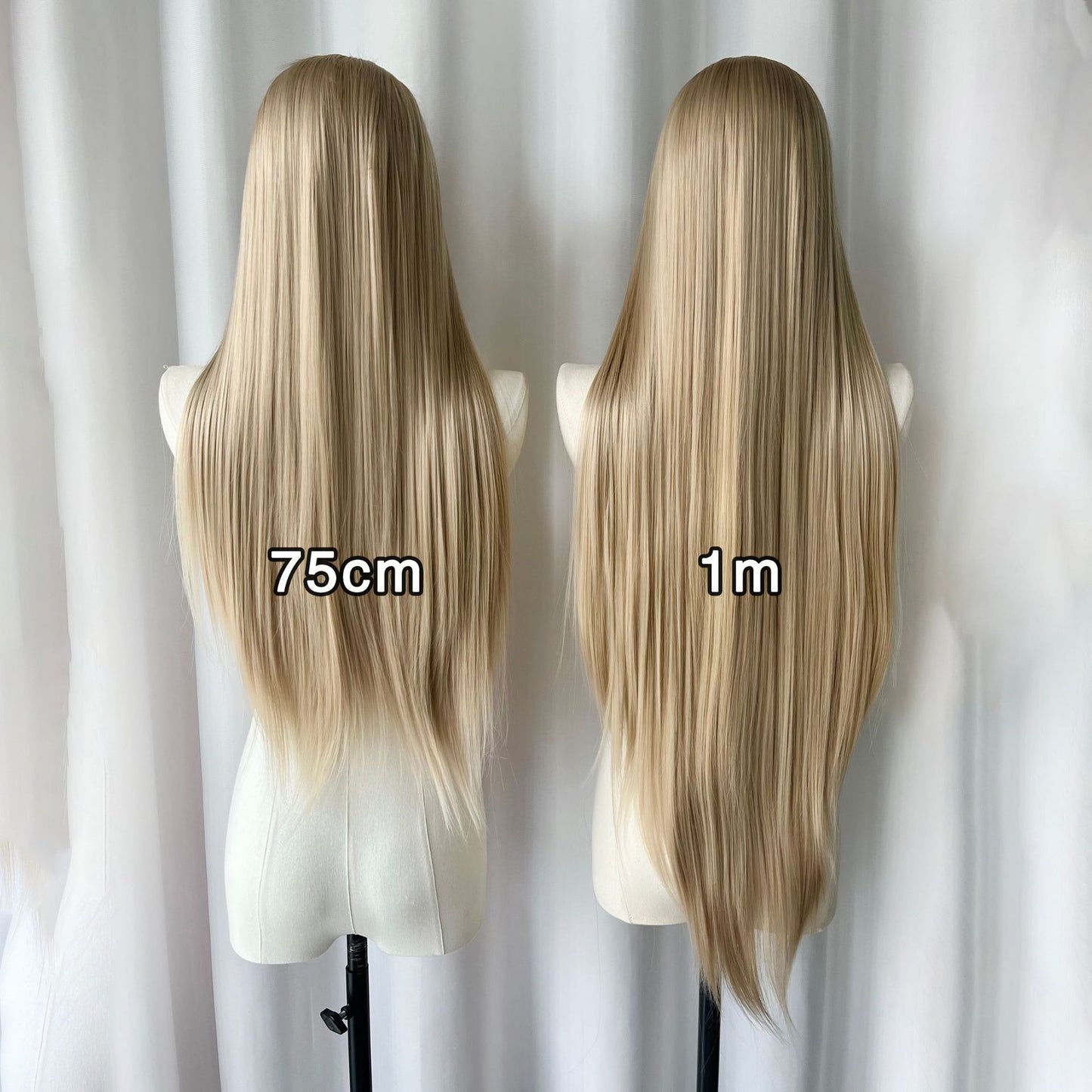 White Gray Hand Crochet Forehead Lace Female Comic Show Mao Long Straight Wig
