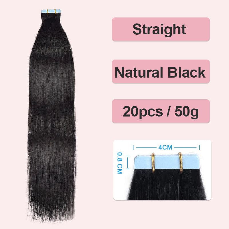 Film Hair Seamless Invisible Extension Human Long Straight Wig