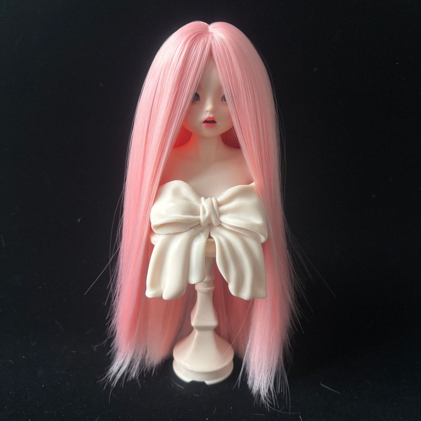 Points Soft Silk Long Bangs Straight Hair Cover Blank Cos Wig