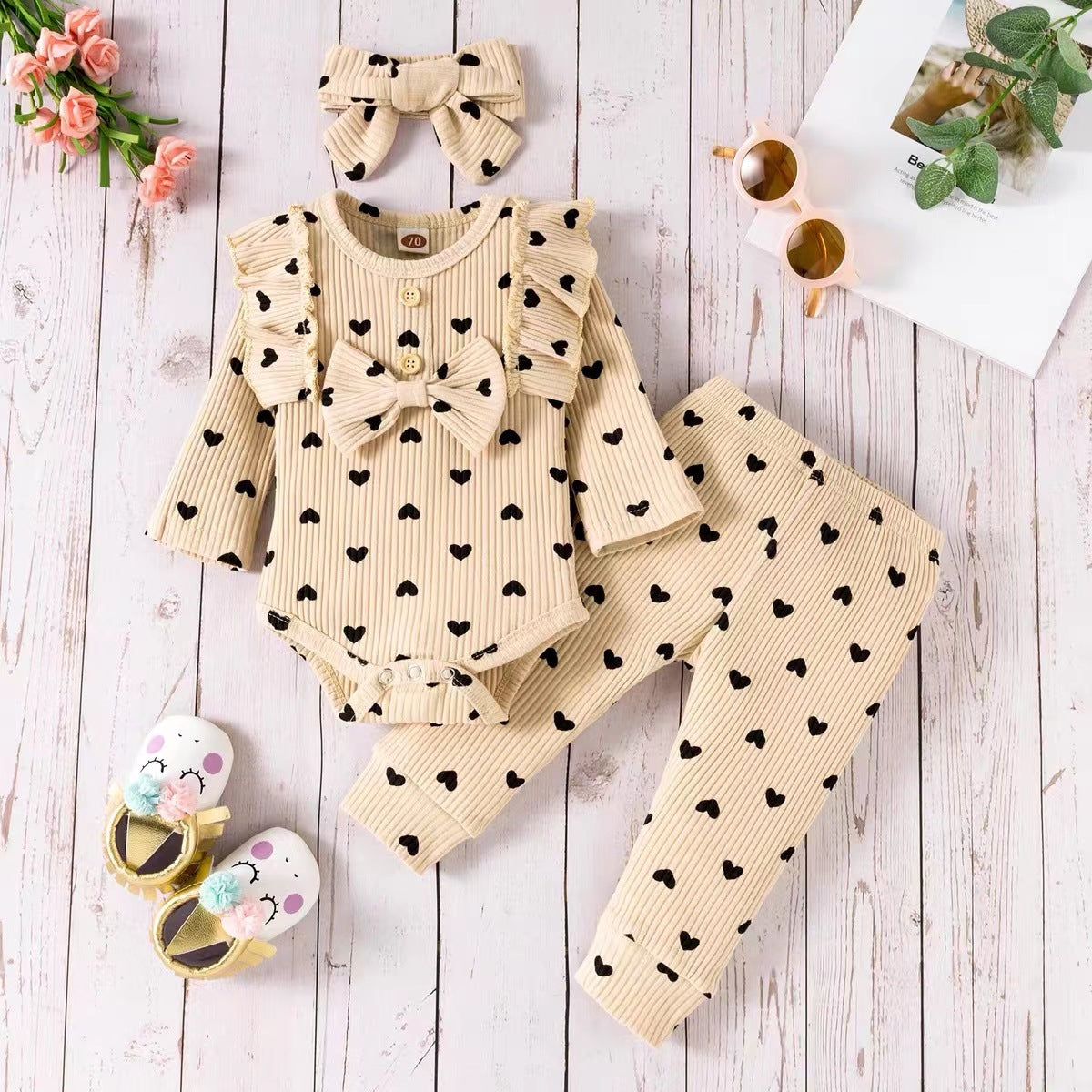 Hair Band Cotton Stripe Resistant Princess Jumpsuit, Climbing Suit