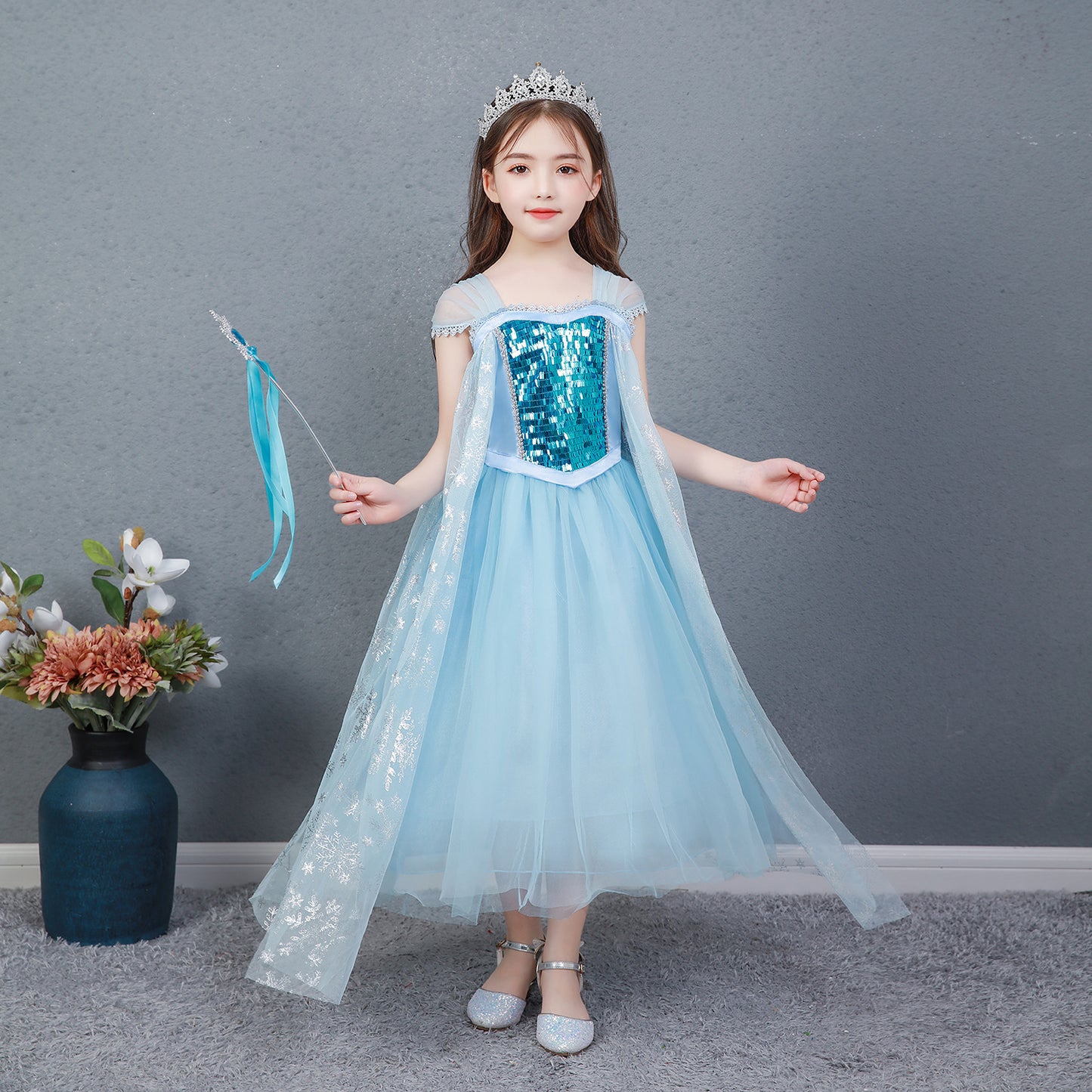 Frozen 2 Princess Summer Costume Elsa Aisha Children's Dress
