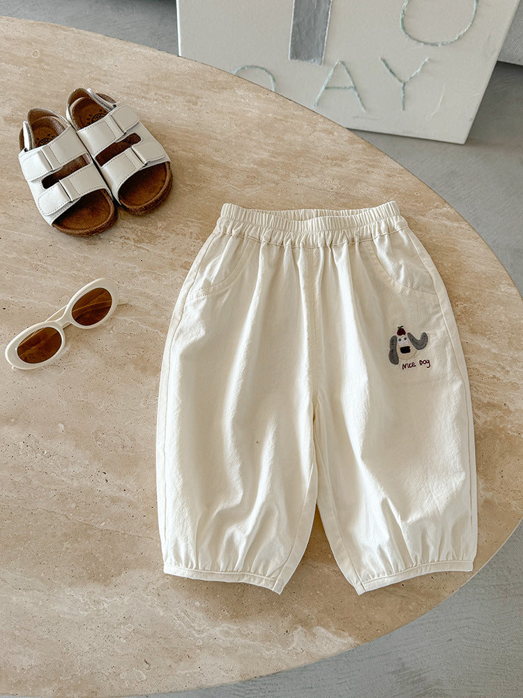 Children's Summer Cartoon Thin Cropped Casual Clothing Children's Pants