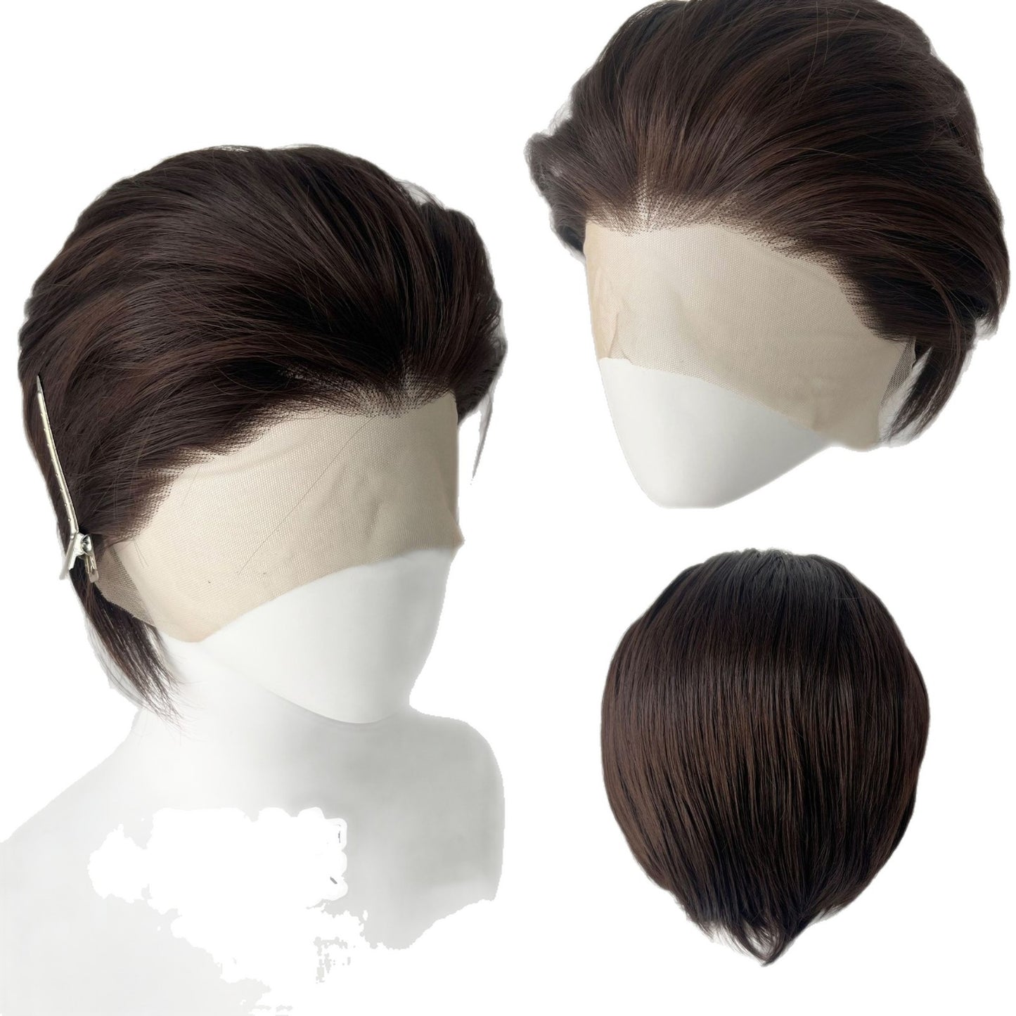 Collection Universal Rough Forehead Lace Split Seam Long Straight Wig