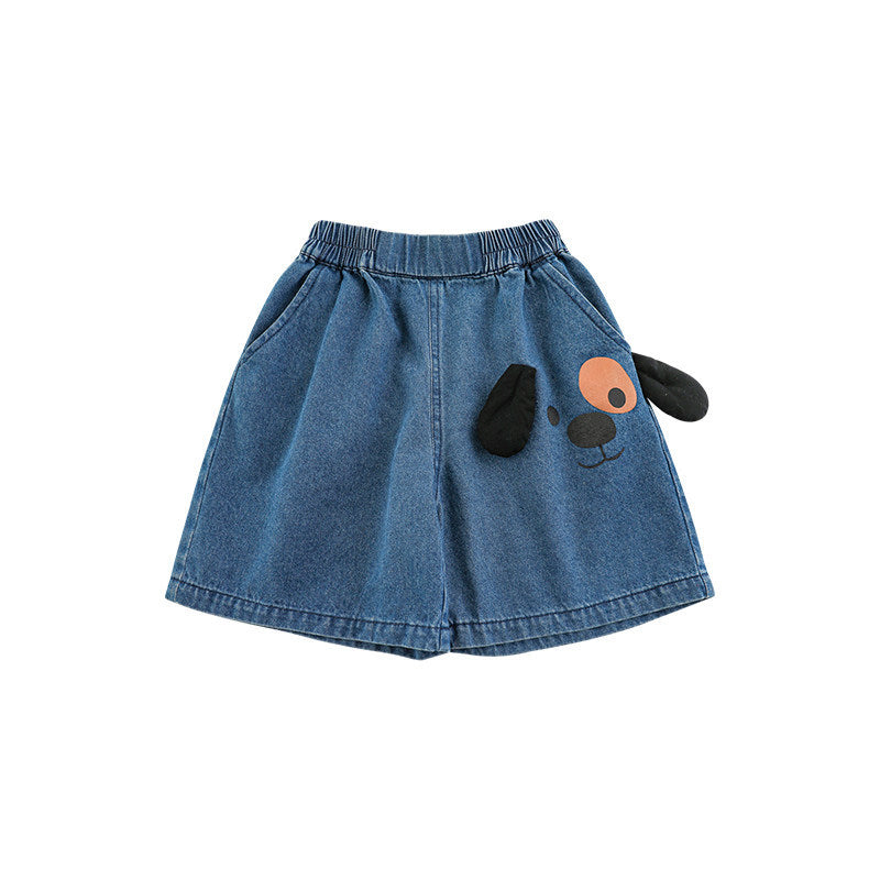 Round Neck Short Sleeve T-shirt Loose Children's Suit