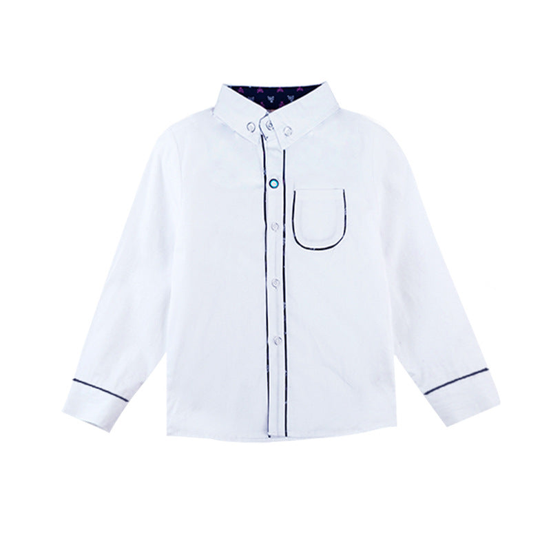 Children's Plus Size White Medium Large Fat Children's Shirt