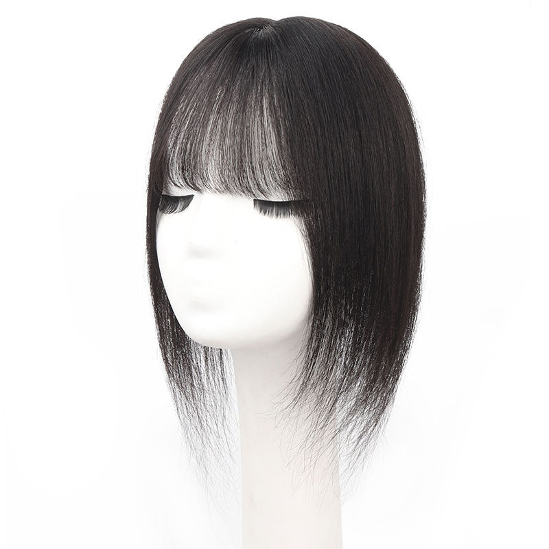 Supplementing Piece Cover Gray Extra Human Natural Wig