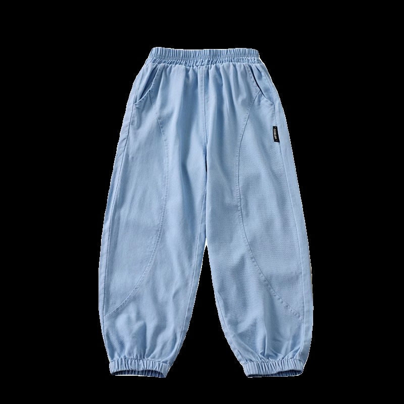 Children's Boy's Thin Jeans Elastic Summer Medium Big Air Children's Pants
