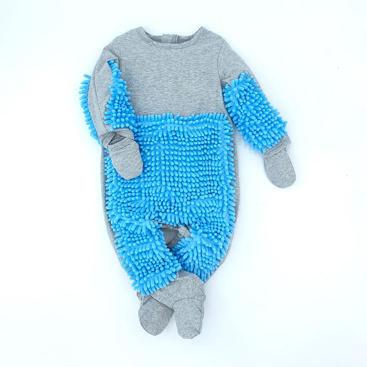 Mop Man Crawling Jumpsuit Zipper Overclothes Jumpsuit, Climbing Suit