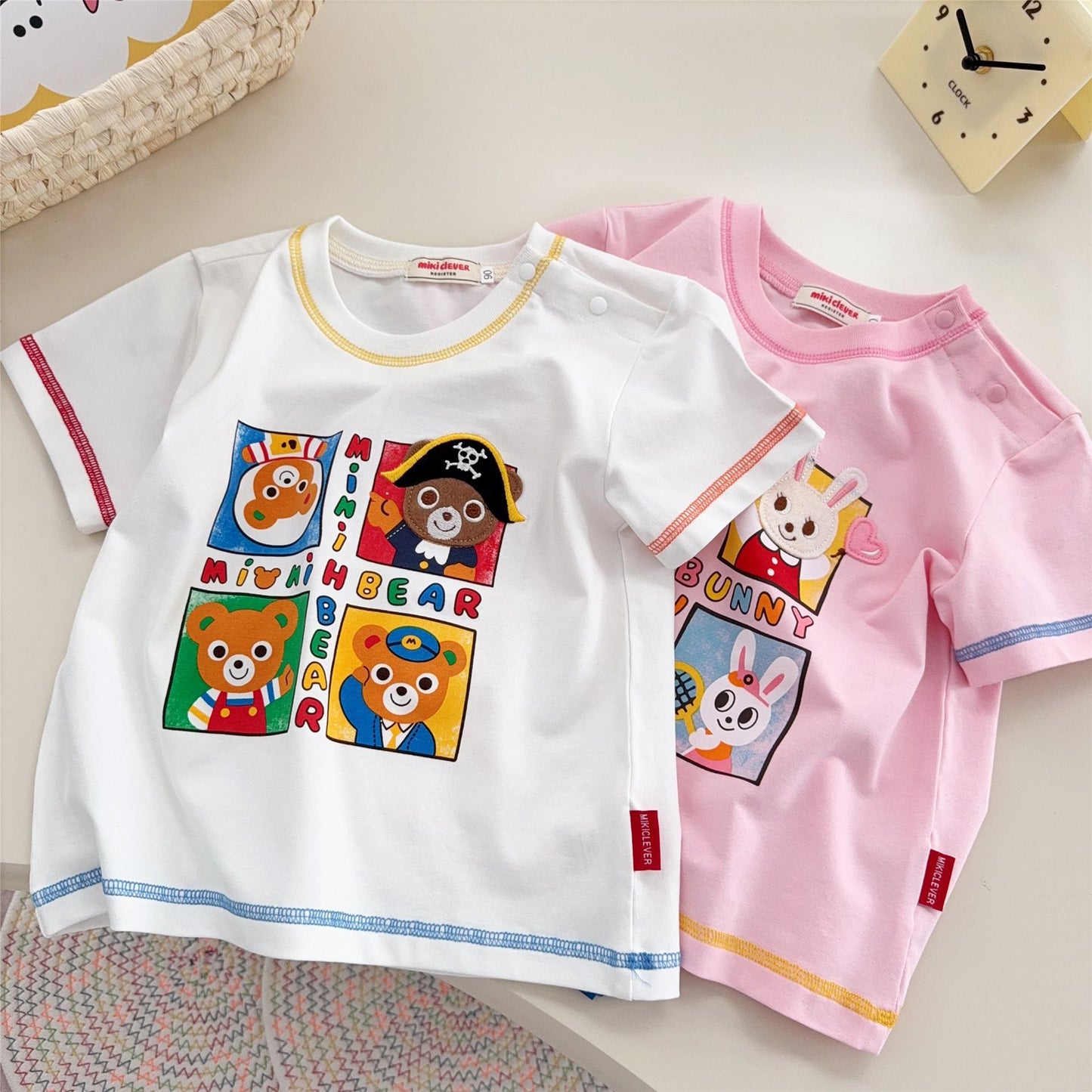 Inner Wear Boys Bear Cute Pet Short Sleeve Children's T-shirt