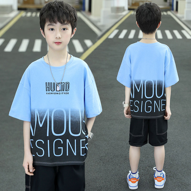 Children's Summer Set Trendy Handsome Fashionable Clothing Short-sleeved Children's Suit