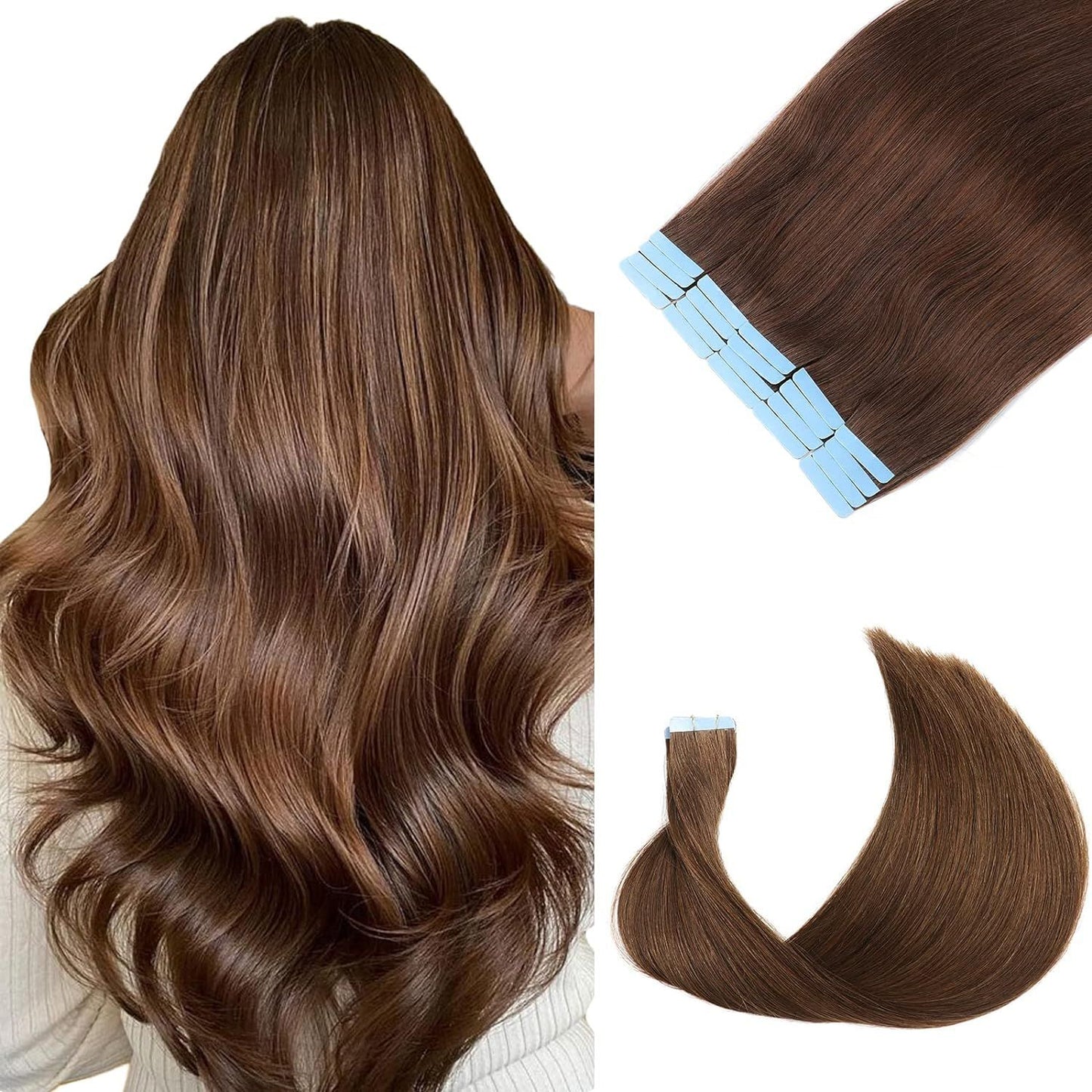 Charming Creative Human Extension Straight Film Real Hair Wig