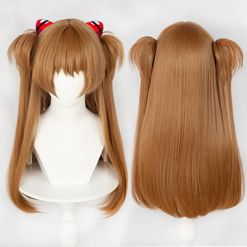Ming Orange Double Ponytail Jaws Clamp Cos Wig