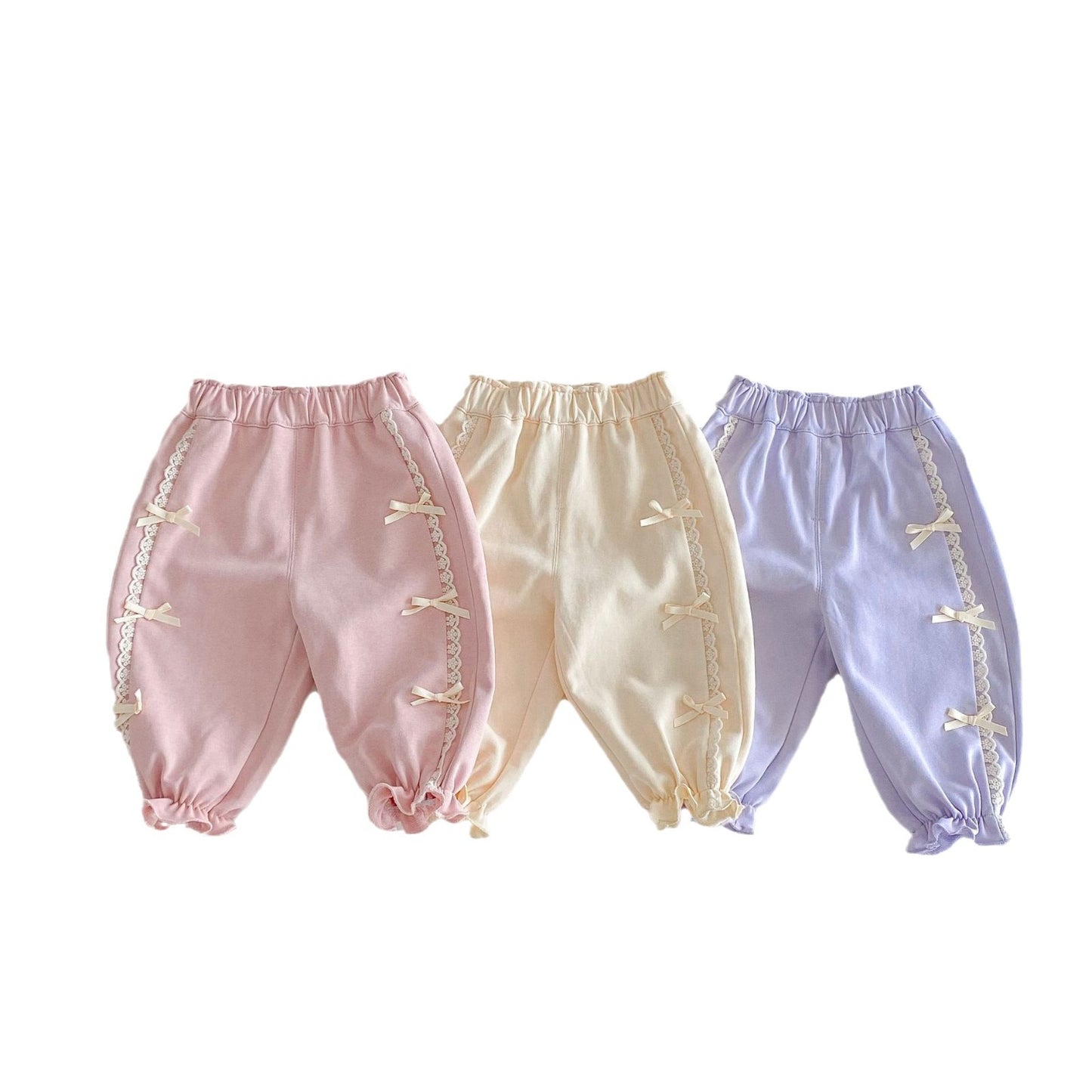 Children's Bloomers Small Left Right Spring Clothes Bow Children's Pants