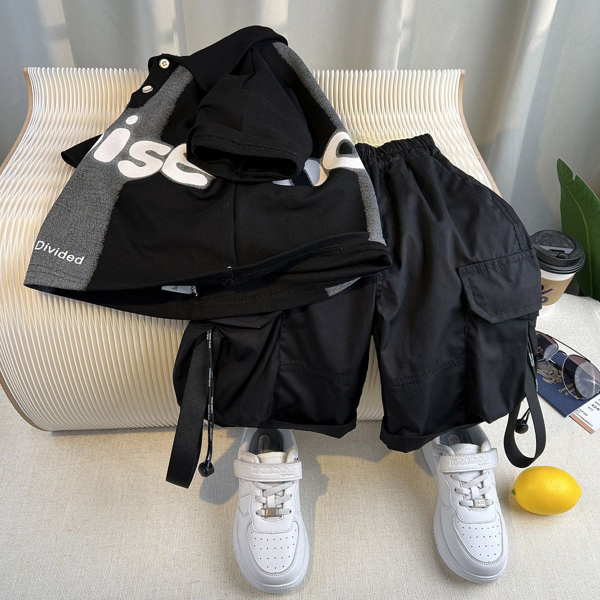 Children's Boy Summer Clothing Handsome Short-sleeved Korean Style Children's Suit