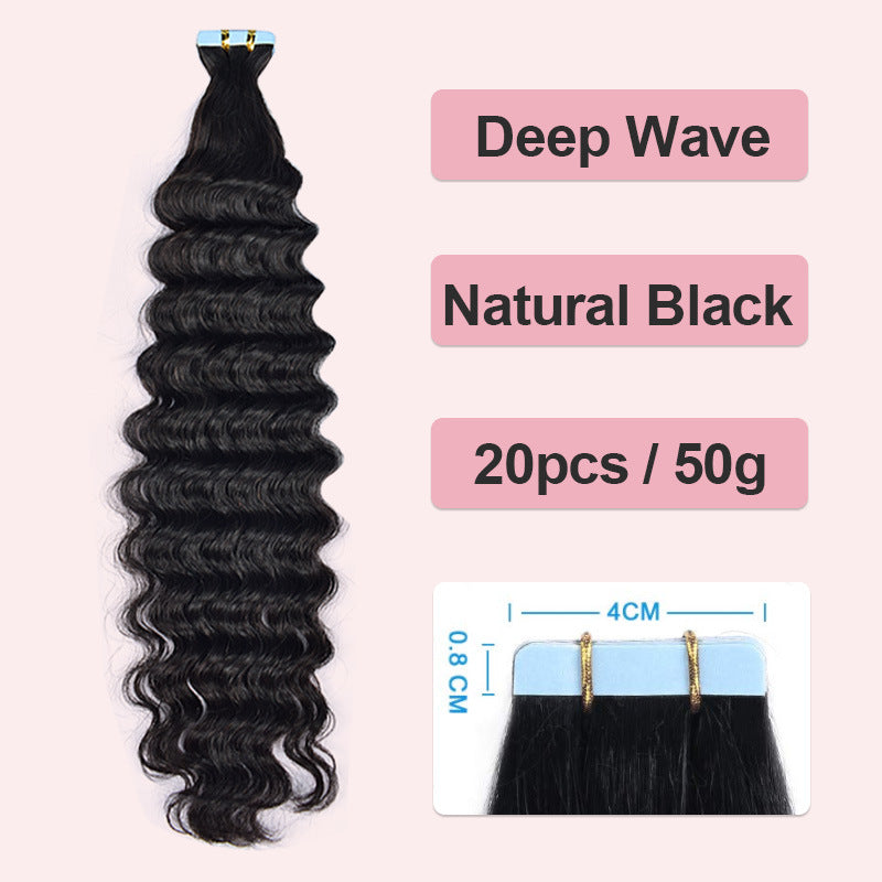 Film Hair Seamless Invisible Extension Human Long Straight Wig