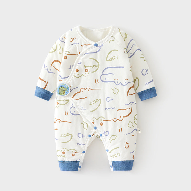 Born Quilted Jumpsuit Thin Cotton Boneless Romper Gown Jumpsuit, Climbing Suit