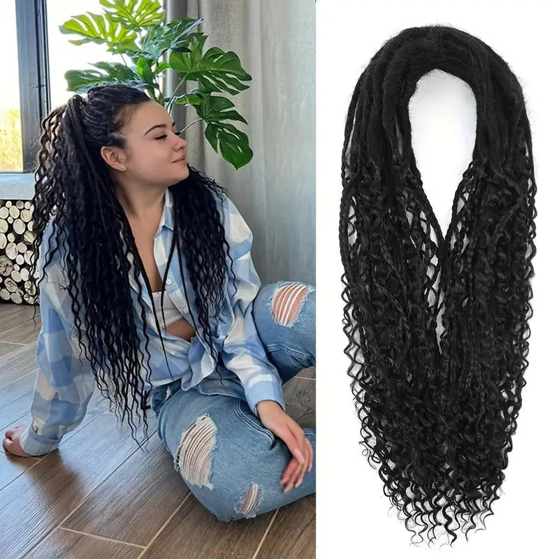 Dreadlocks Double-tailed Rolled Tail Three-strand Braid Wig Ponytail