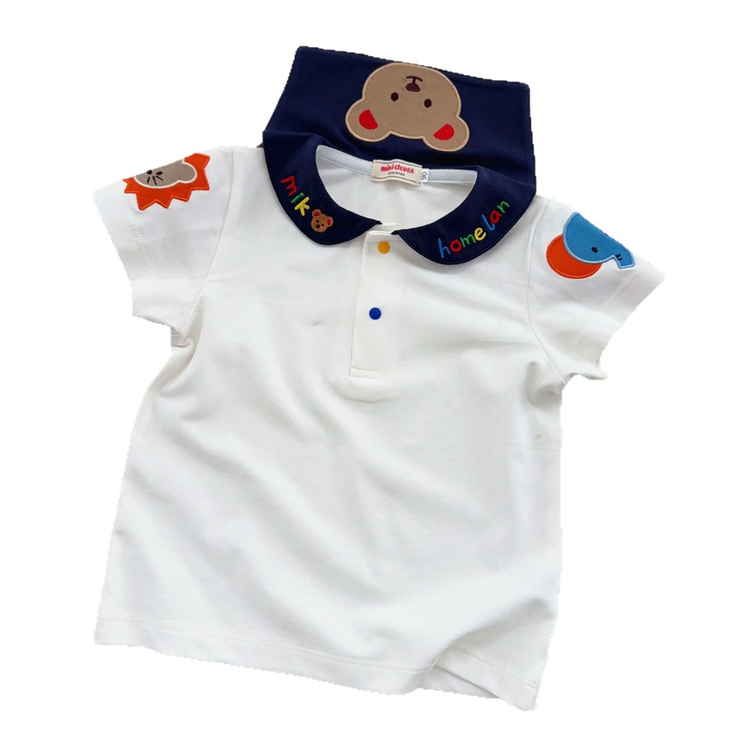 Children's Shirt Tops Summer Inner Cartoon Embroidered Children's T-shirt