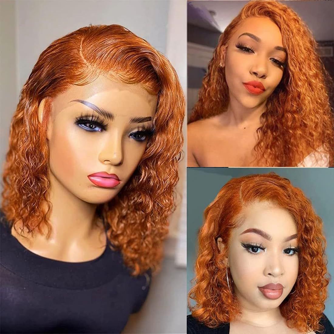 Fashion Front Lace Hand Wrapped Small Head Cover Wig Short Curly Hair