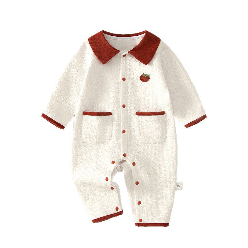Children's Jumpsuit Born Boneless Soft Wool Romper Jacquard Infant Wear Jumpsuit, Climbing Suit