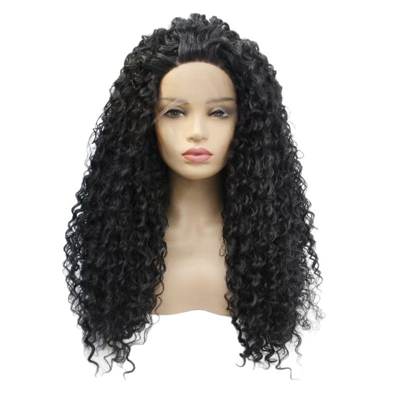 Lace Chemical Fiber Half Hand Crocheting Wig Long Curls