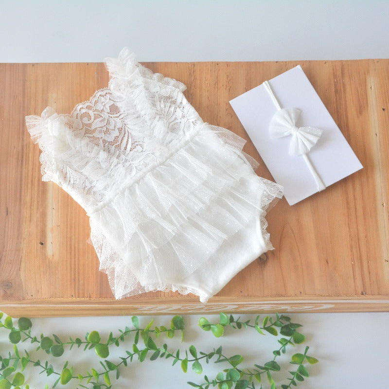 Born Graphy Clothing Lace Pleated Jumpsuit Children's Dress