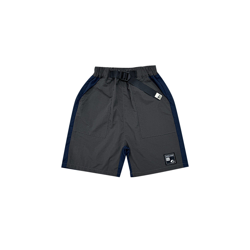 Children's Shorts Summer Boys Contrast Color Loose Knee Children's Pants