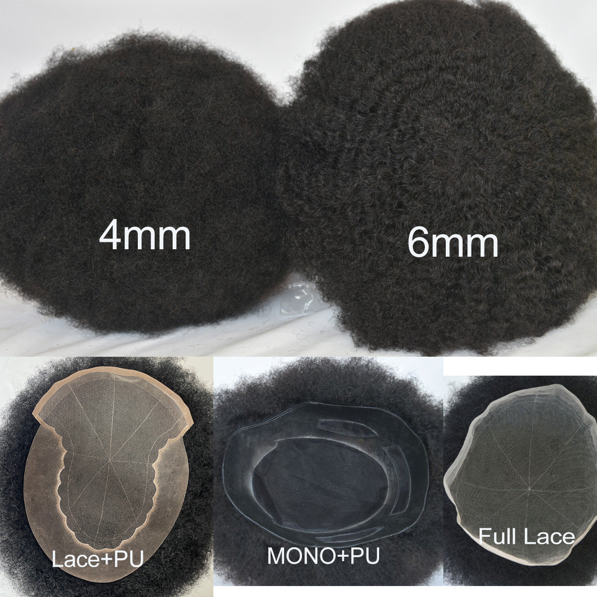 Explosion African Curvature Curly Full Hand Real Hair Wig