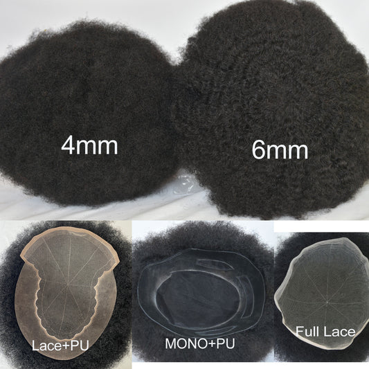 Explosion African Curvature Curly Full Hand Real Hair Wig