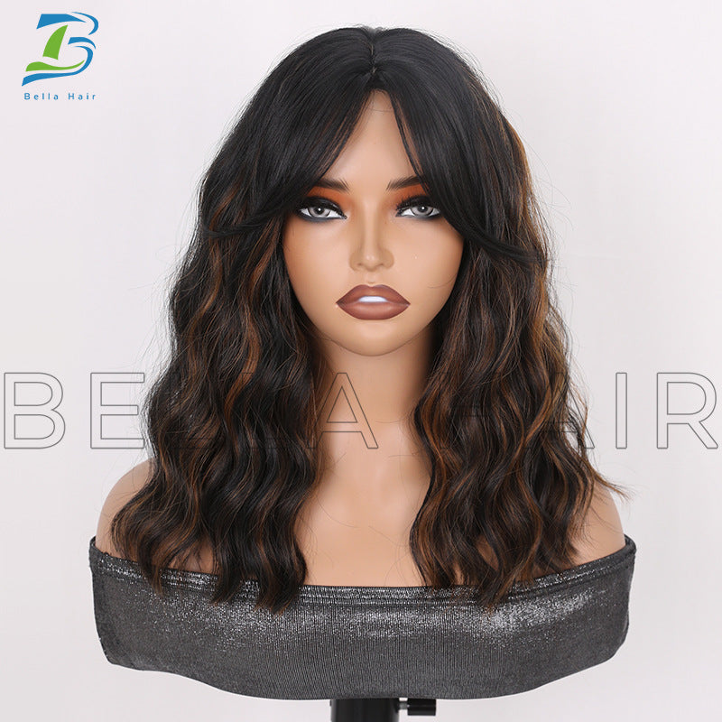 Female Bangs Wave Head Fashion Cover Wig Short Curly Hair