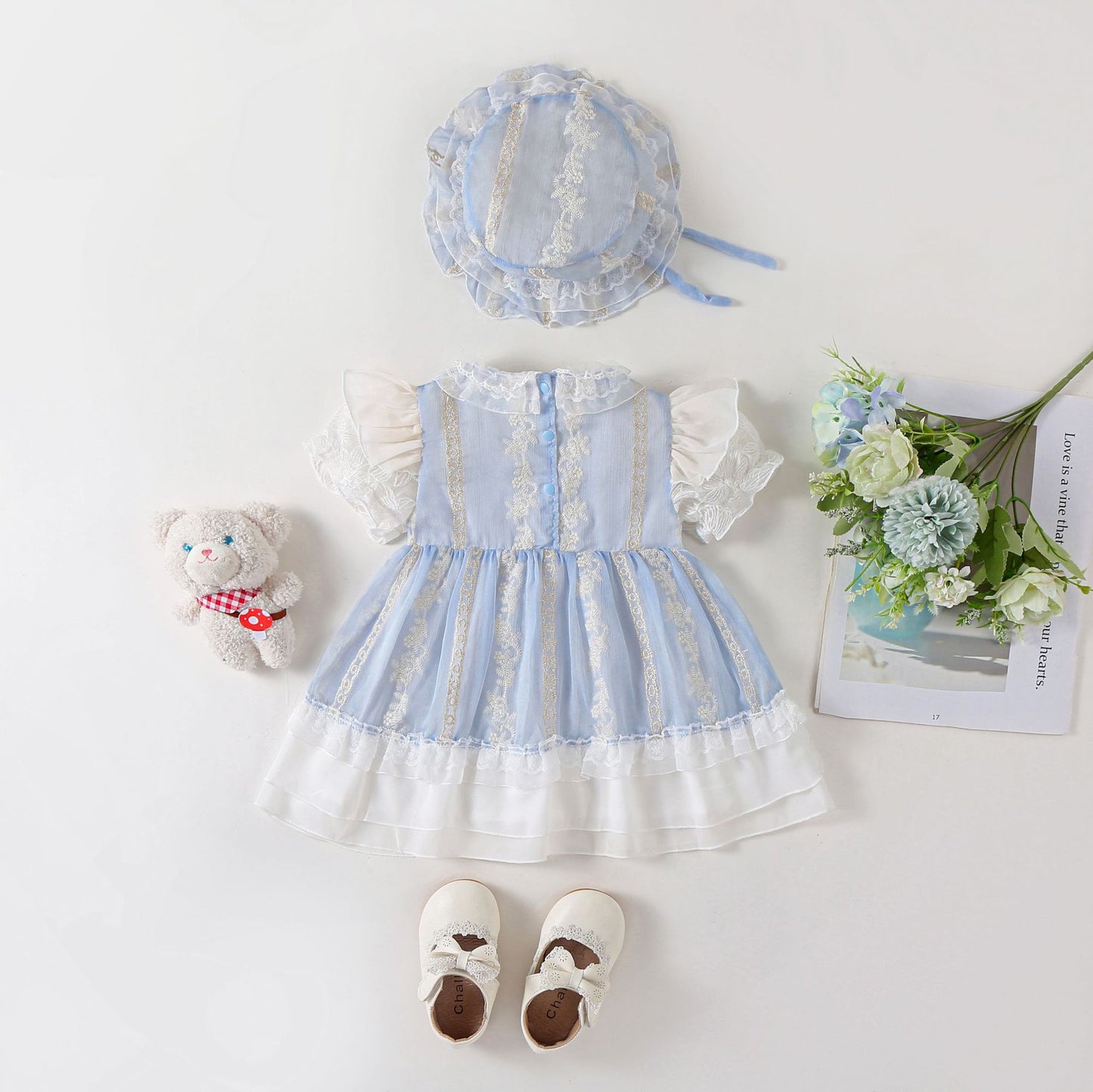 Women's & Children's Summer Outing Thin Skirt Short Chinese Children's Dress