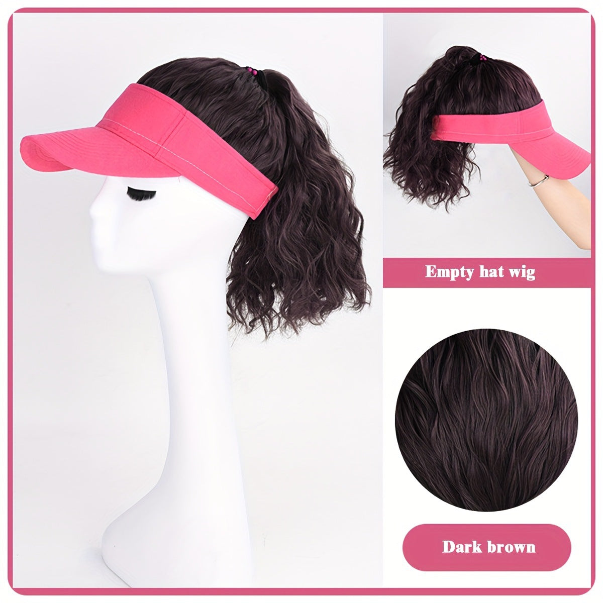 One-piece Female Topless Corn Stigma High Ponytail Braid Fashion Rose Other Wig