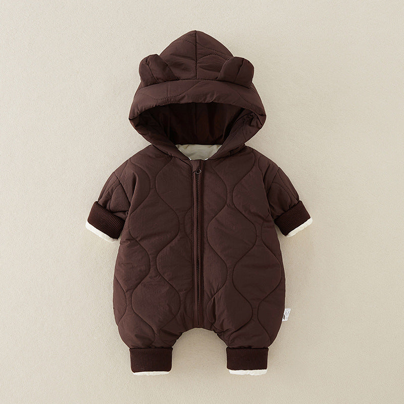 Clothes For Babies Jumpsuits Born Jumpsuit Thickened Cotton Padded Coat Jumpsuit, Climbing Suit