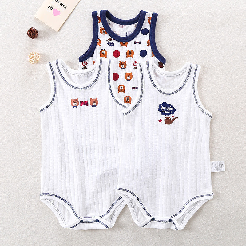 Children's Pieces 2 Packs Starting From Jumpsuit Short Sleeve Born Triangle Jumpsuit, Climbing Suit