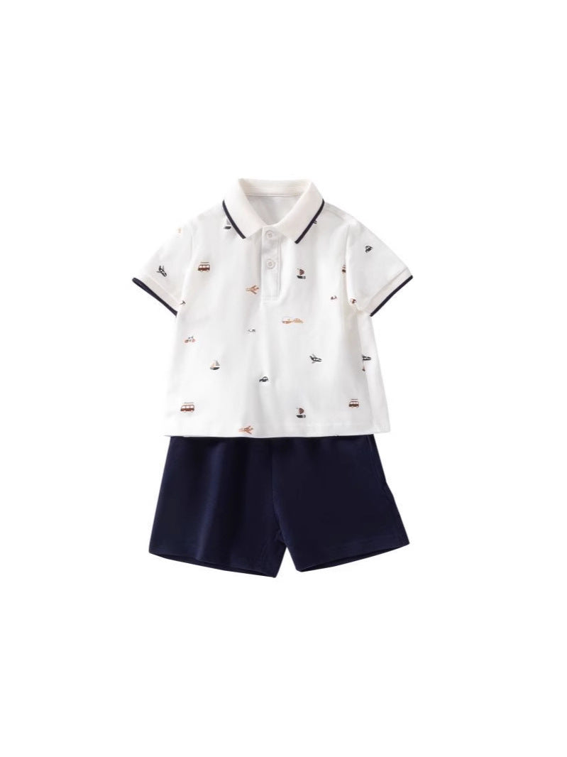 Children's Boys Summer Fashion Short-sleeved Clothes Cool Children's Suit