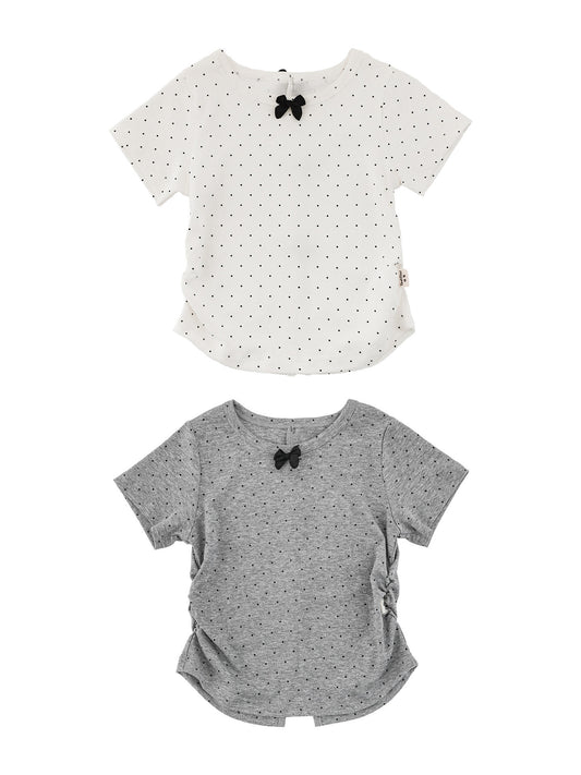 Children's Summer Short-sleeved Cool Fashion Loose Short Polka Children's T-shirt