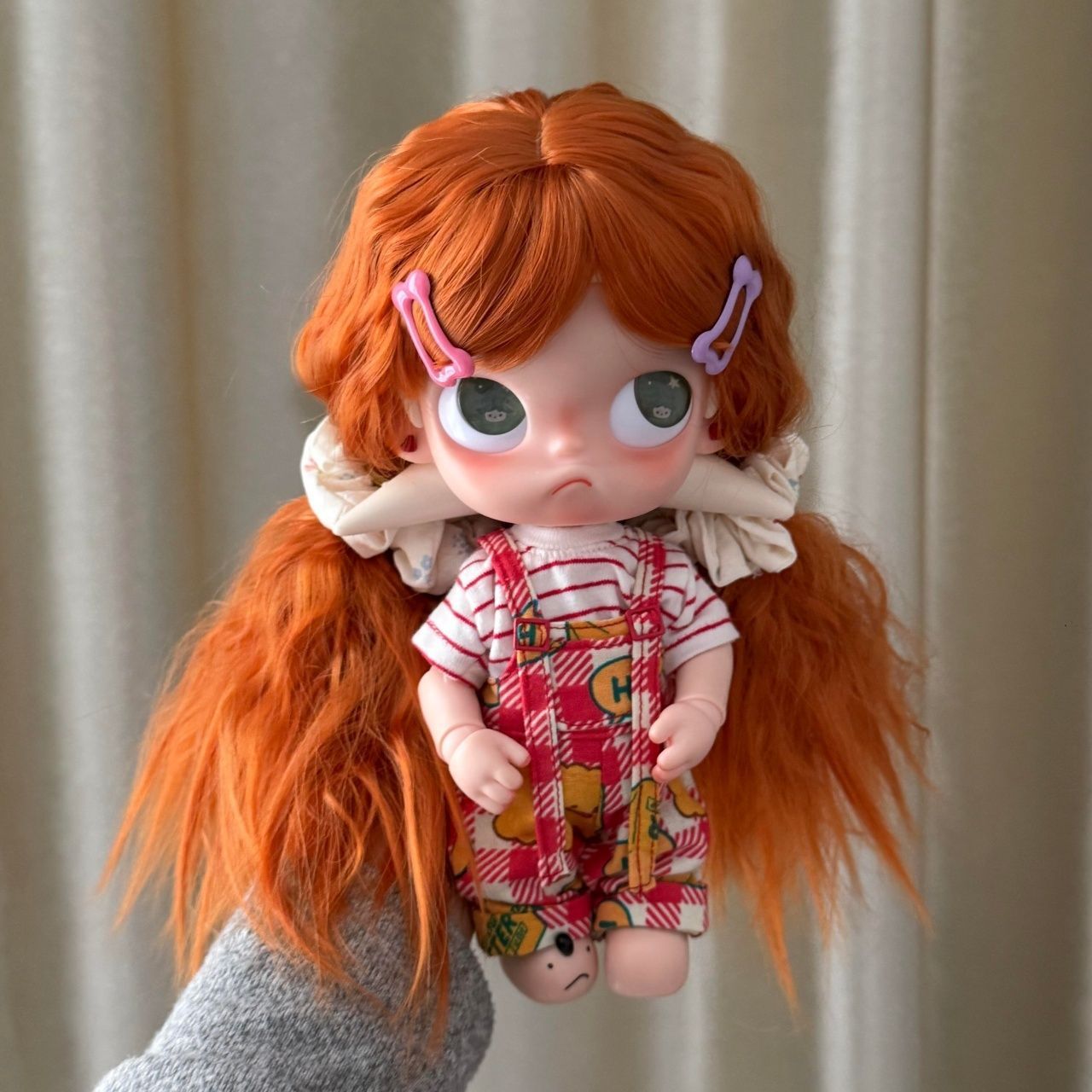 Orange Sister Ga Zi Doll Water Ripple Curly Hair Straight Other Wig