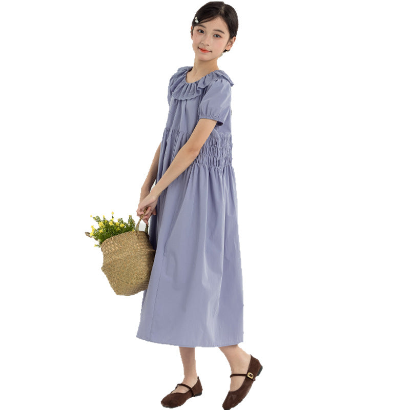 Teens Short Sleeve Skirt Lace Doll Children's Dress