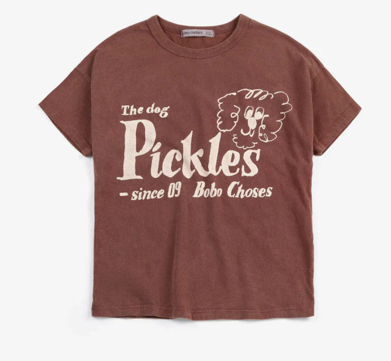 Versatile Trendy Fashion Children's Short-sleeved Printed Children's T-shirt