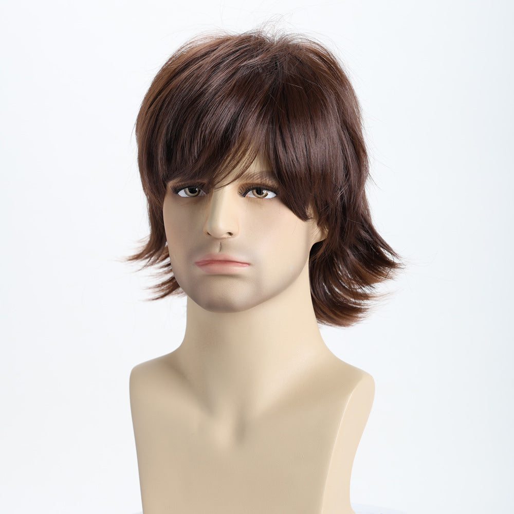 Men's Fashion Personality Synthetic Wigs Fiber Short Men's Wig