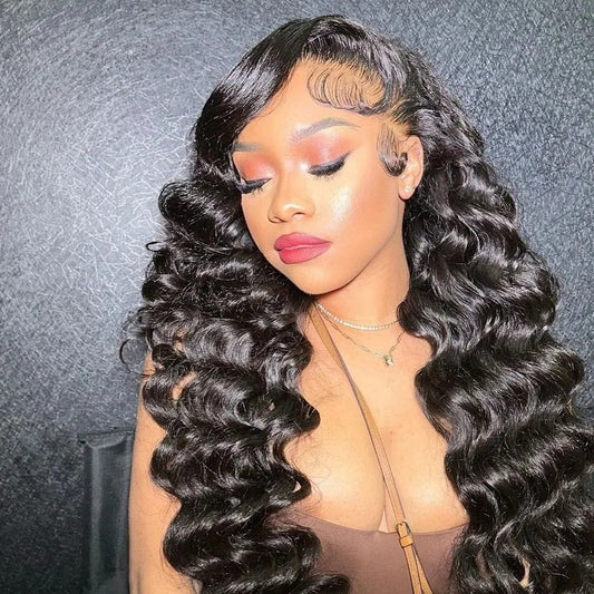 Unique Frontal Deep Wave Wigs Human Real Hair Wig