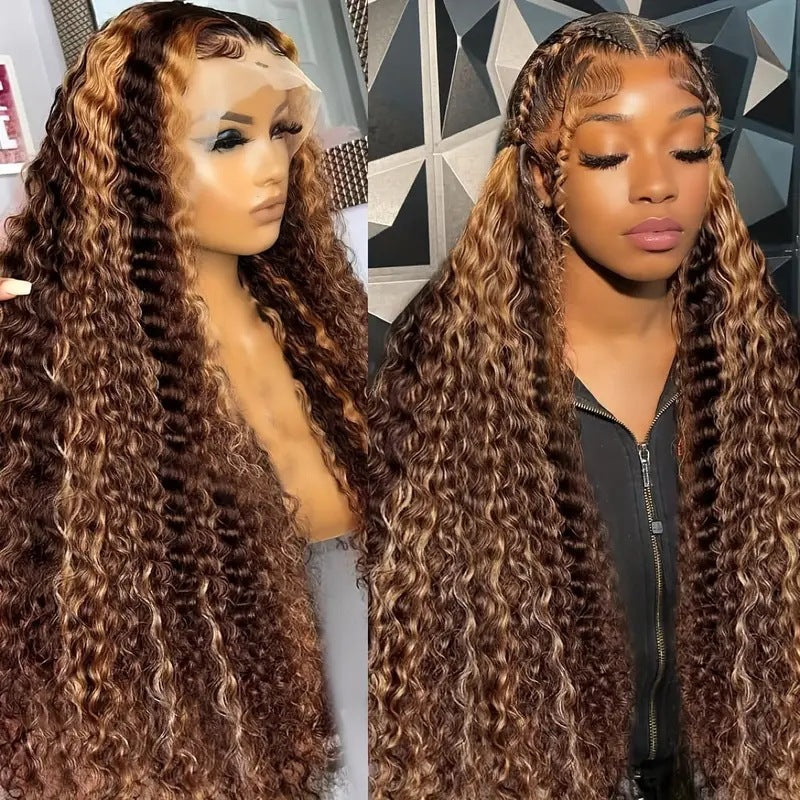 Small Roll Wound Tube Curly Fashion Piano Color Wig Long Curls