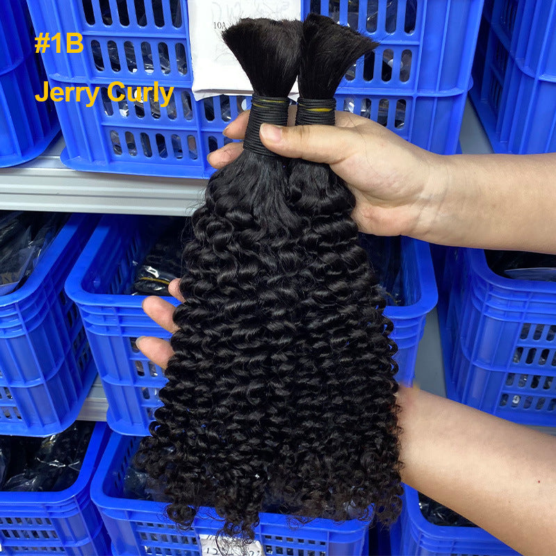 Innovative Charming Casual Human Bulk Band Real Hair Wig