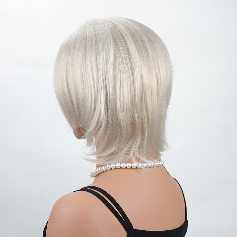 Women's Golden Rose Net Synthetic Wigs Wig Short Straight Hair