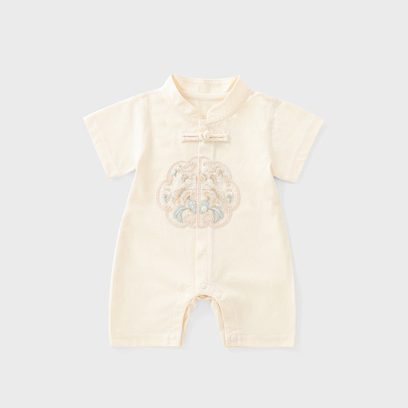 Men's Old One Year Clothes For Babies Summer Short Sleeve Jumpsuit, Climbing Suit