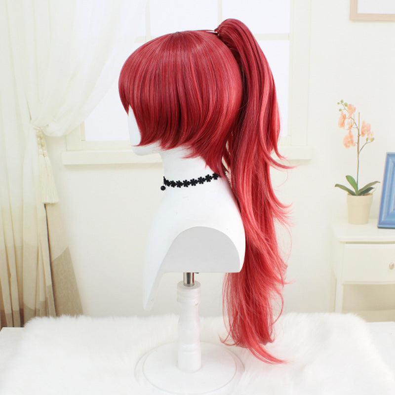 Magi Apricot Jaws Clamp Single Ponytail Simulation Cos Wig